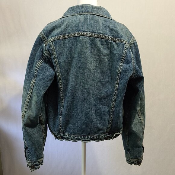Abercrombie And Fitch Lined Denim Jacket Women's Size Small - Picture 3 of 9